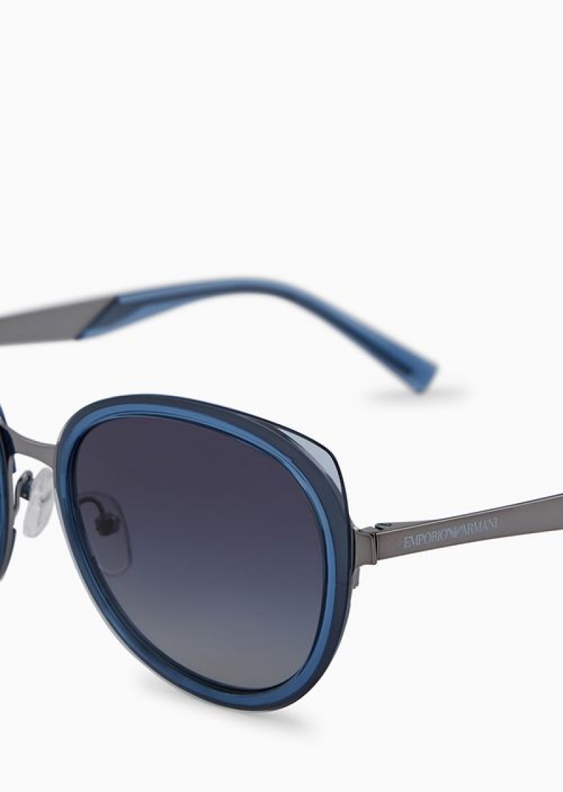 Pattern Emporio Armani Women’s Round Sunglasses | EA-SN57734