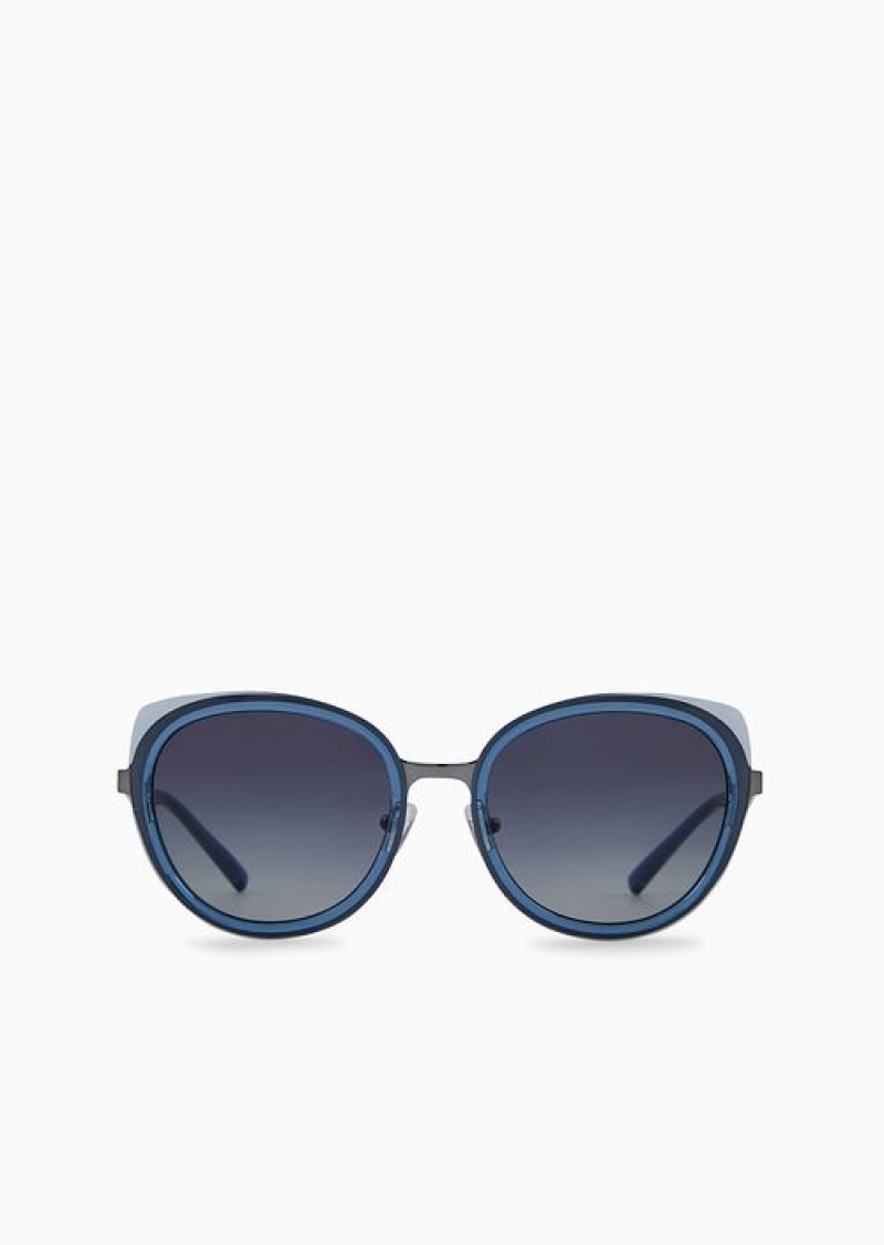 Pattern Emporio Armani Women’s Round Sunglasses | EA-SN57734