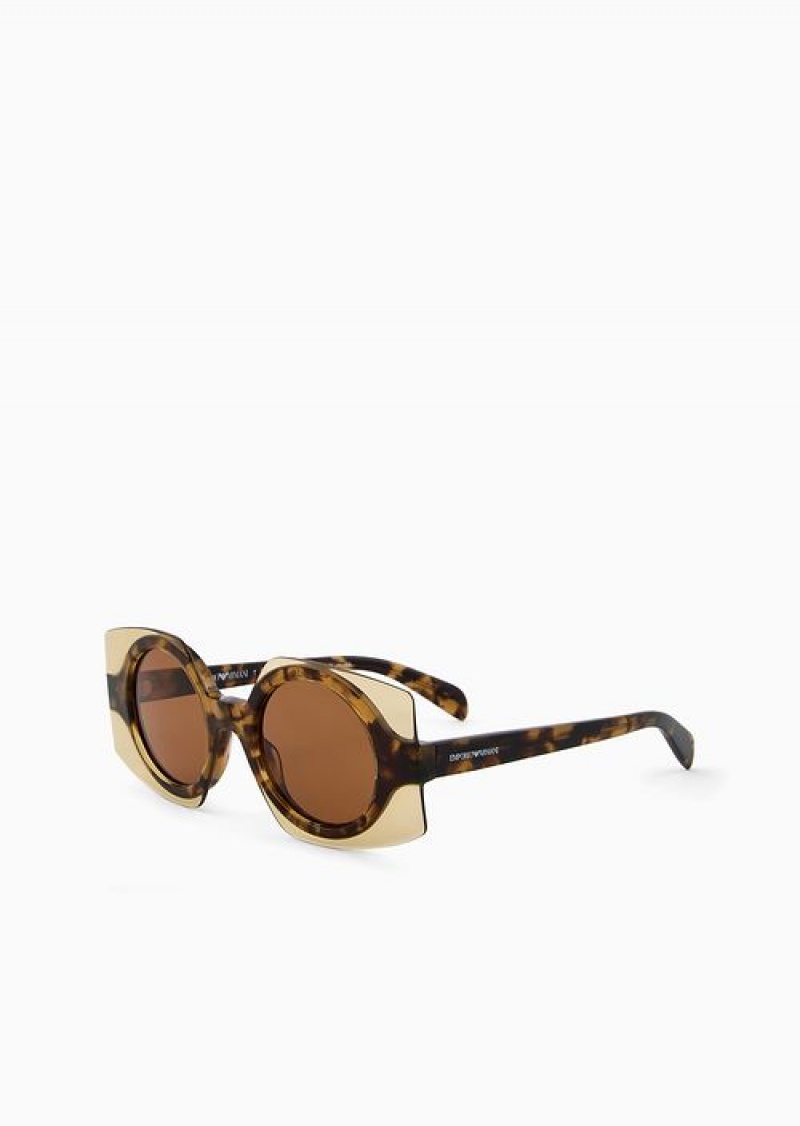 Pattern Emporio Armani Women’s Square Sunglasses | EA-SN57747