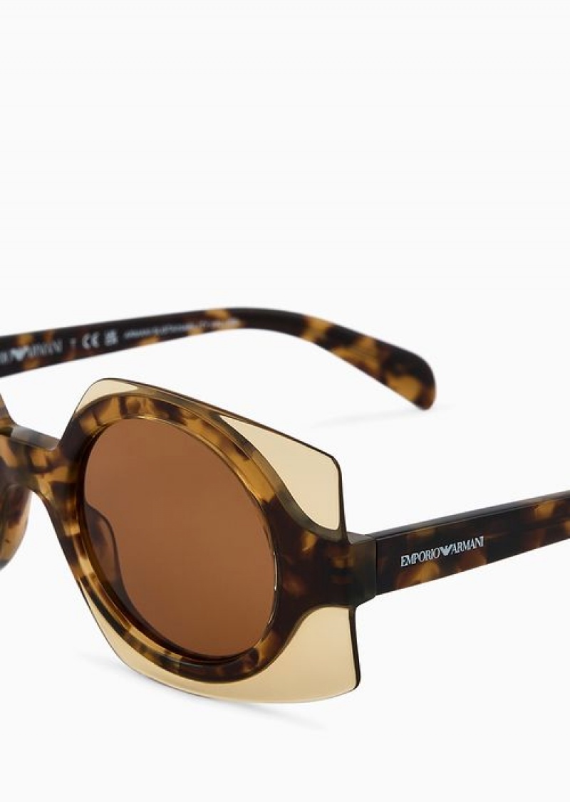 Pattern Emporio Armani Women’s Square Sunglasses | EA-SN57747