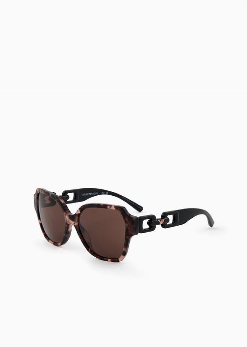 Pattern Emporio Armani Women’s Square Sunglasses | EA-SN57751