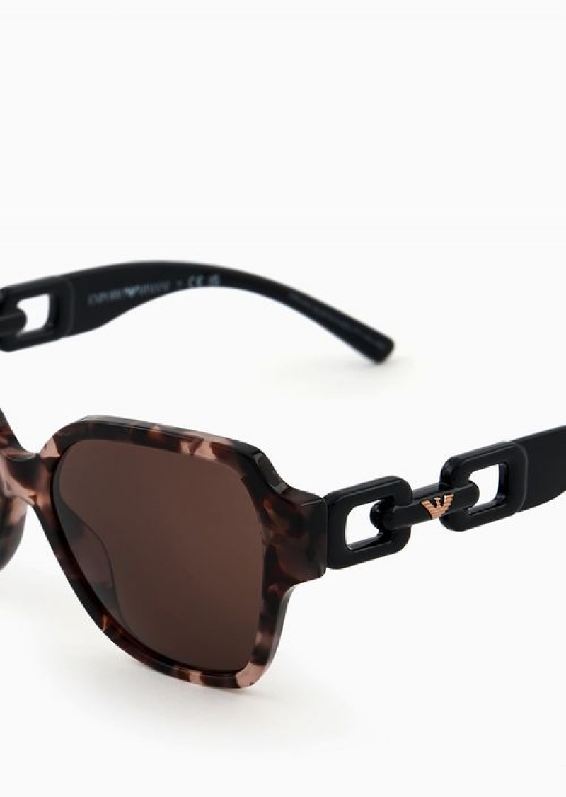 Pattern Emporio Armani Women’s Square Sunglasses | EA-SN57751