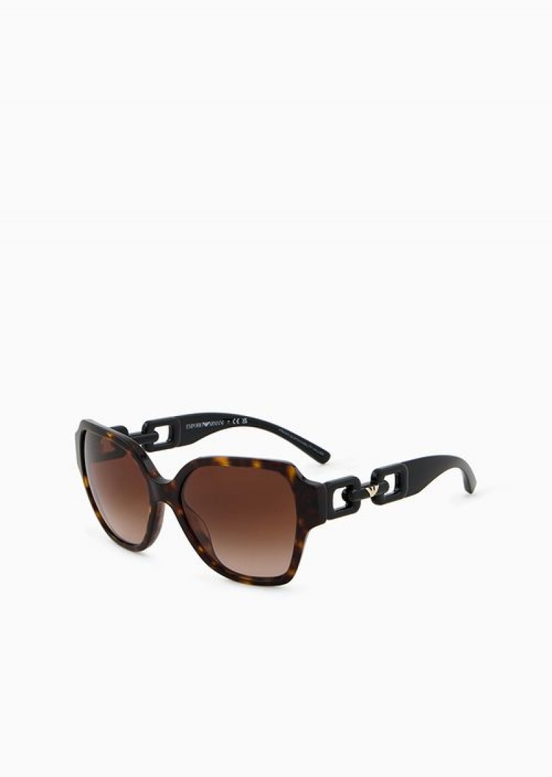 Pattern Emporio Armani Women’s Square Sunglasses | EA-SN57758