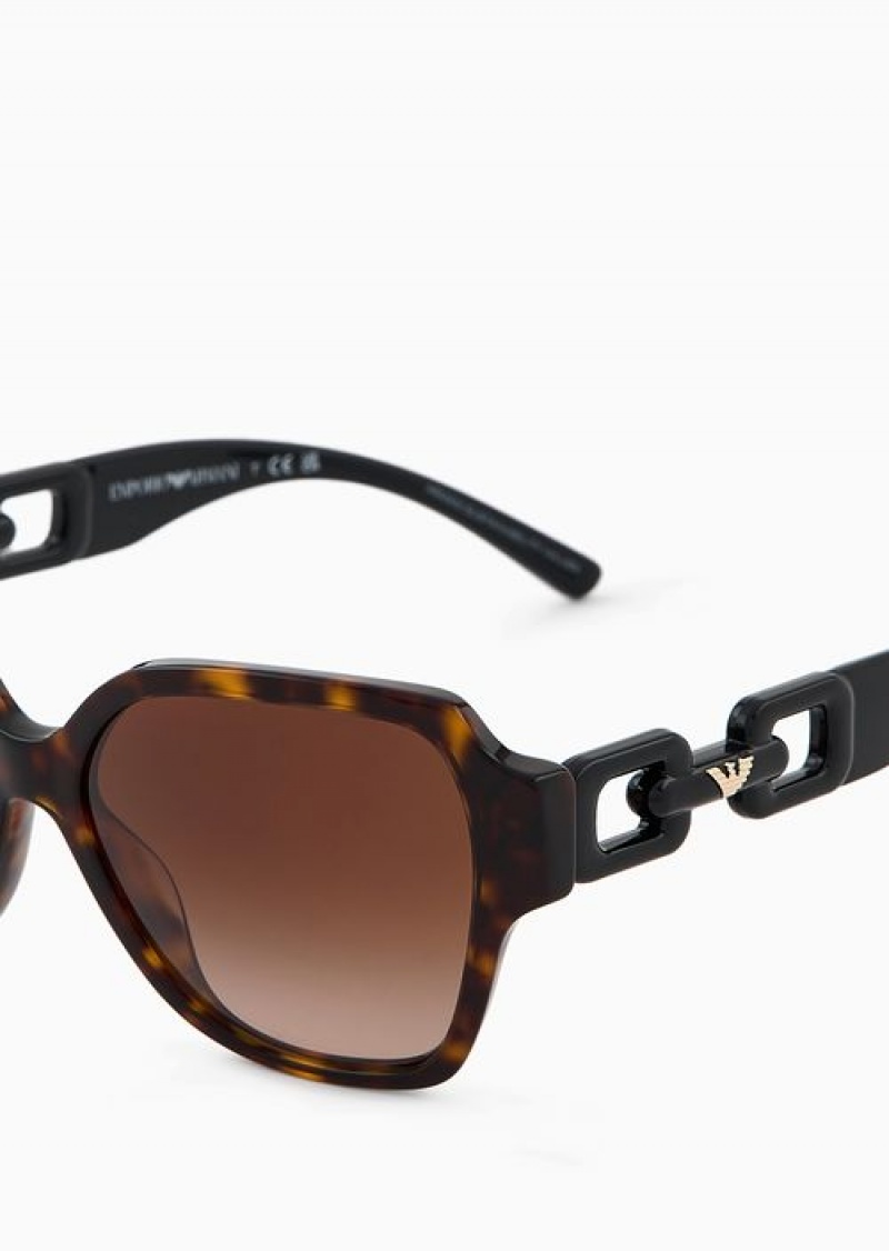 Pattern Emporio Armani Women’s Square Sunglasses | EA-SN57758