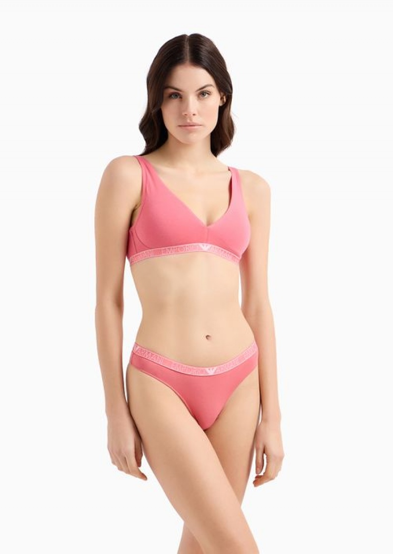 Pink Emporio Armani Thongs | EA-SN56631