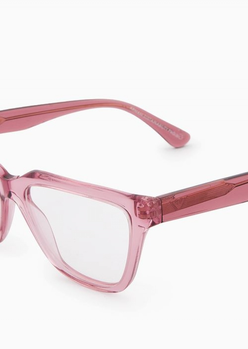 Pink Emporio Armani Women’s Cat-eye Glasses | EA-SN57709