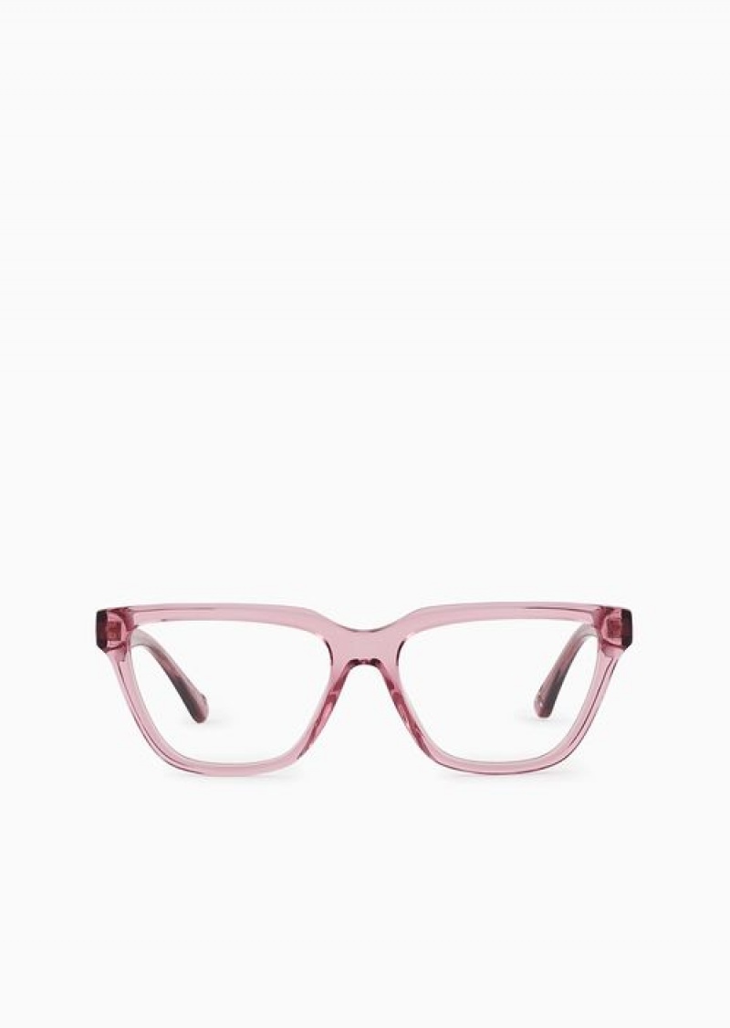 Pink Emporio Armani Women’s Cat-eye Glasses | EA-SN57709