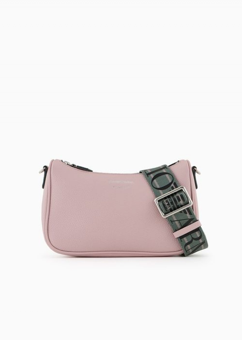 Powder Pink Emporio Armani Baguette Bag With Deer Print | EA-SN57354