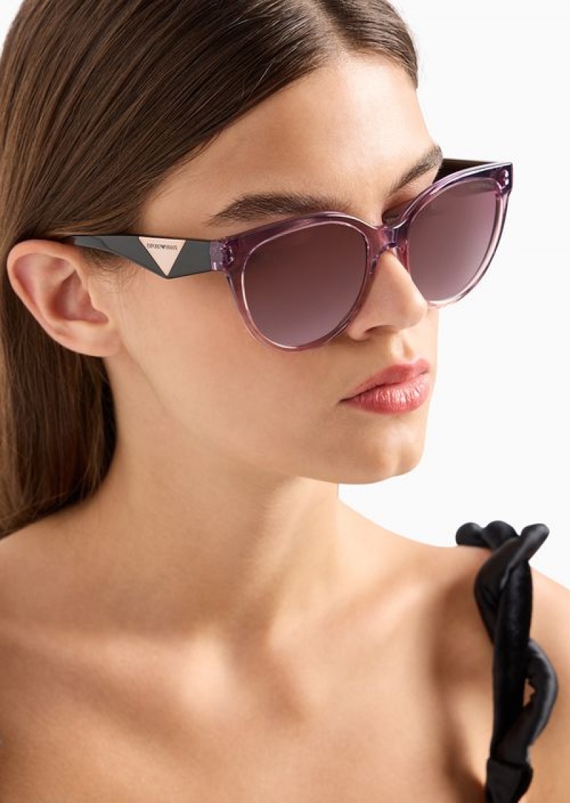 Purple Emporio Armani Women’s Cat-eye Sunglasses | EA-SN57720