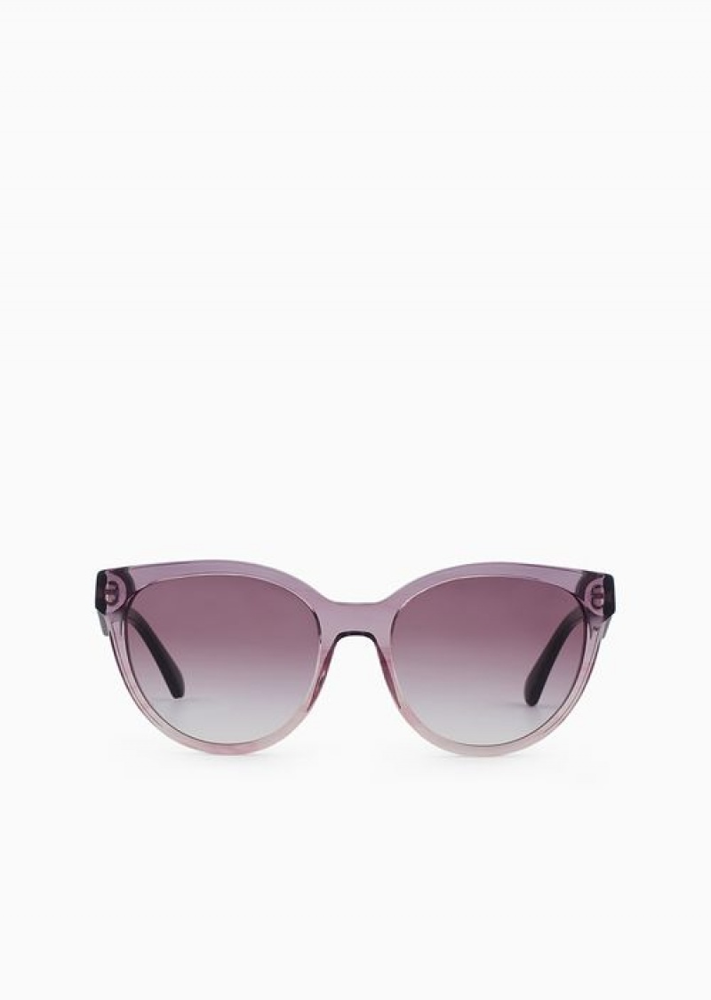 Purple Emporio Armani Women’s Cat-eye Sunglasses | EA-SN57720