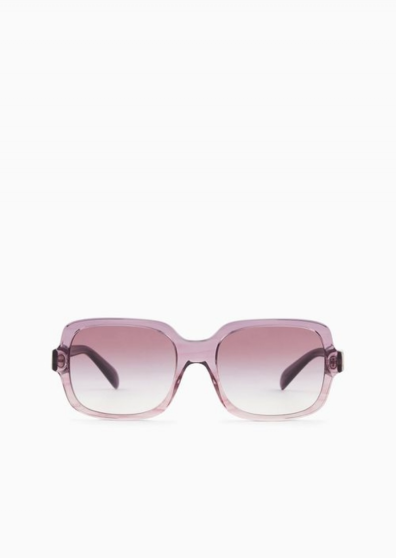 Purple Emporio Armani Women’s Square Sunglasses | EA-SN57754