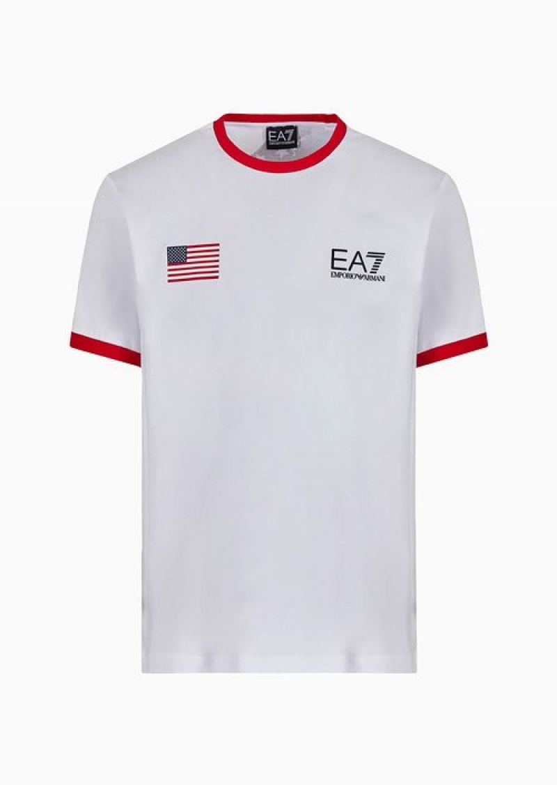 Red Emporio Armani Regular Fit T-shirts | EA7-SN59965