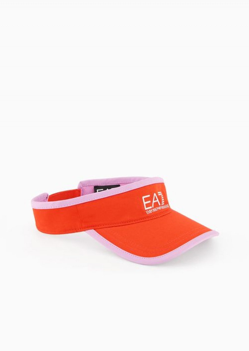 Red Emporio Armani Tennis Pro Cotton Twill Visor | EA7-SN59737