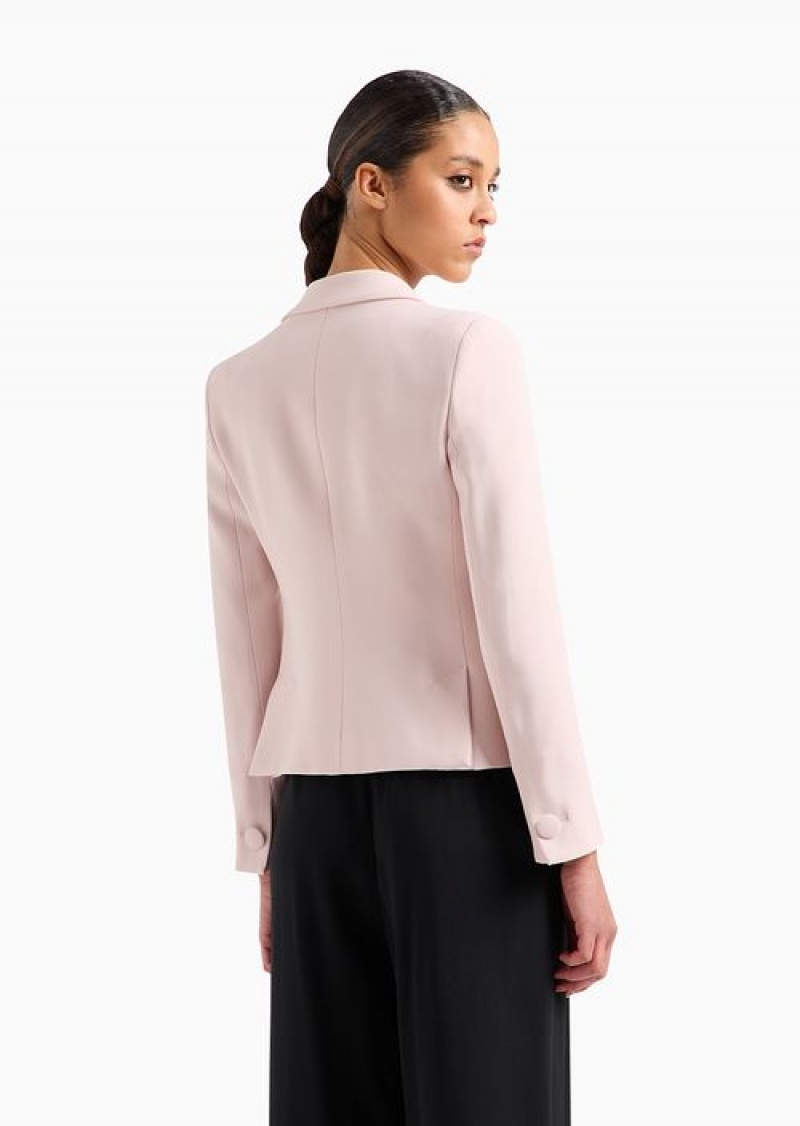 Rosa Chairo Emporio Armani Cady CrêPe Jacket With Lapels | EA-SN56459