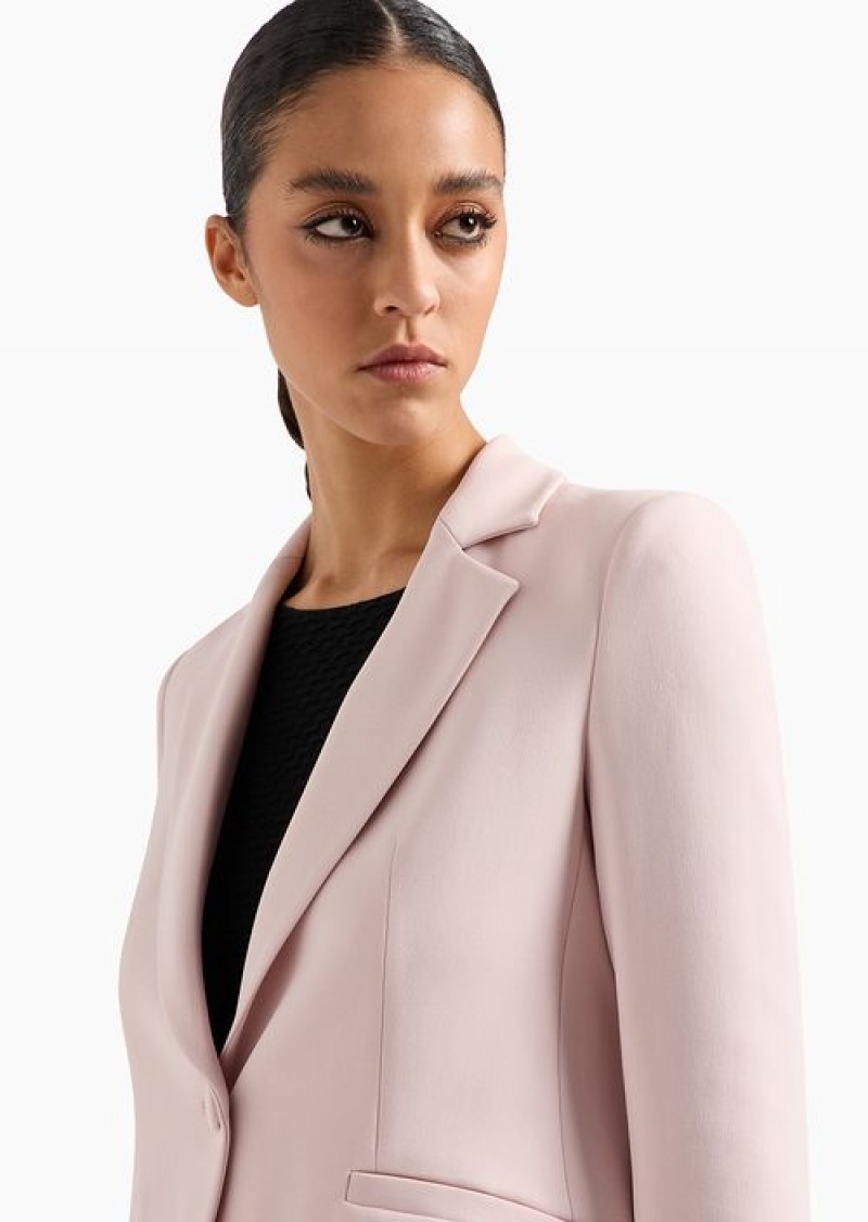 Rosa Chairo Emporio Armani Cady CrêPe Jacket With Lapels | EA-SN56459