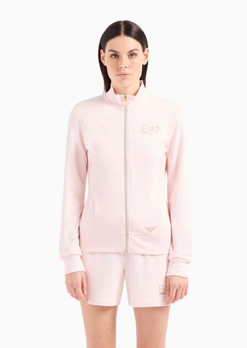 Rosa Chairo Emporio Armani Evolution Zipped Sweatshirt | EA7-SN59580