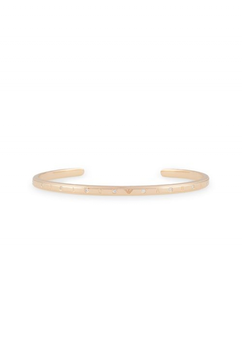 Rose Gold Emporio Armani Rose Gold-tone Sterling Silver Cuff | EA-SN57483