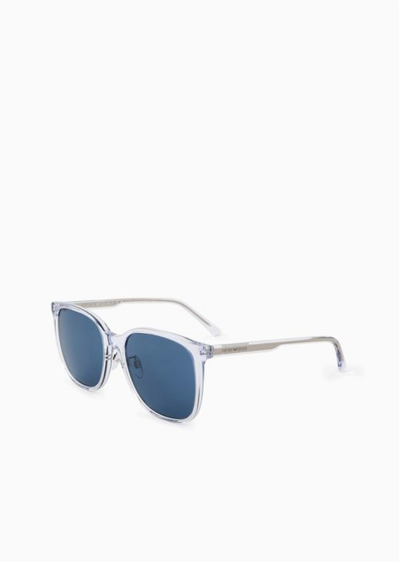 Transparent Emporio Armani Men’s Pillow Glasses | EA-SN59451