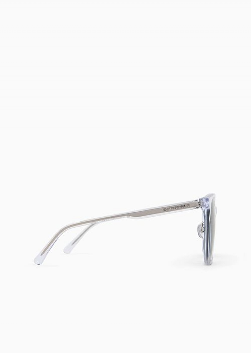 Transparent Emporio Armani Men’s Pillow Glasses | EA-SN59451