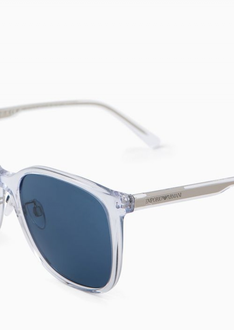 Transparent Emporio Armani Men’s Pillow Glasses | EA-SN59451