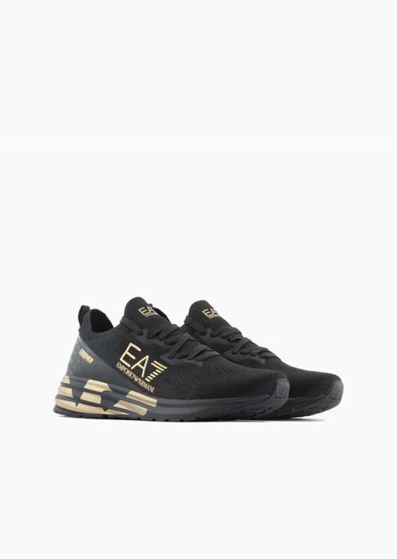 Two-tone Emporio Armani Crusher Distance Knit Sneakers | EA7-SN59758