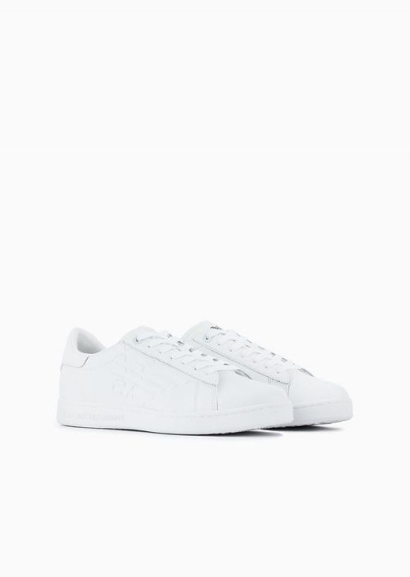 White Emporio Armani Ea7 Classic Cc Sneakers | EA7-SN59778