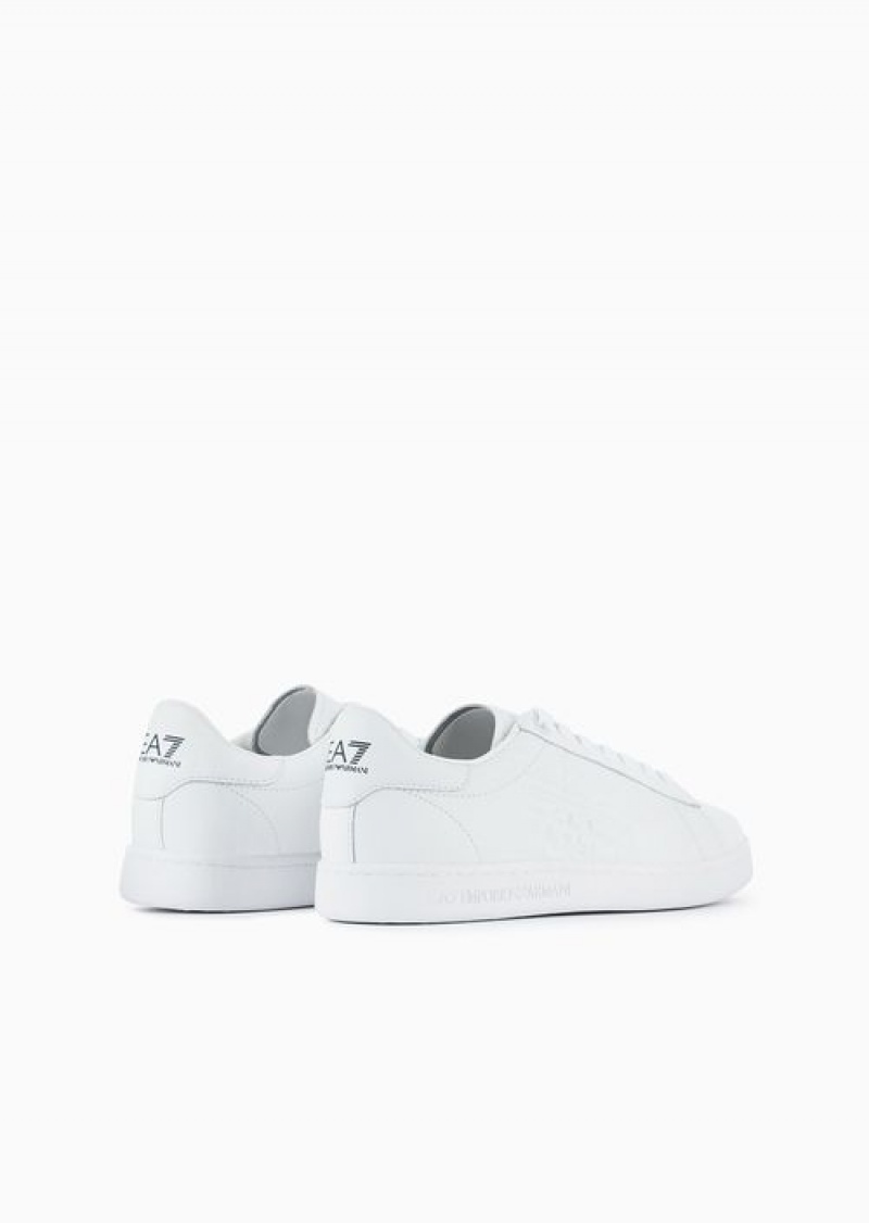 White Emporio Armani Ea7 Classic Cc Sneakers | EA7-SN59778