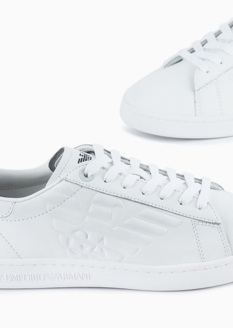 White Emporio Armani Ea7 Classic Cc Sneakers | EA7-SN59778