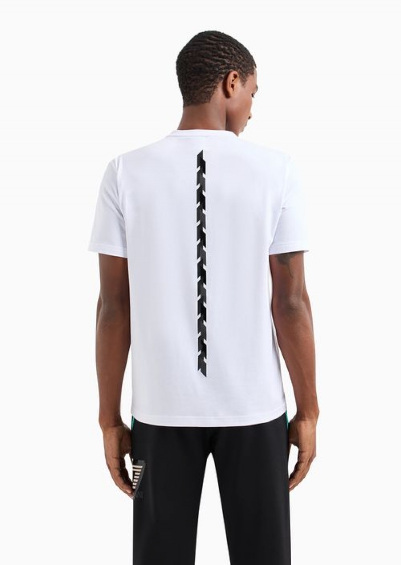 White Emporio Armani Regular Fit T-shirts | EA7-SN59956