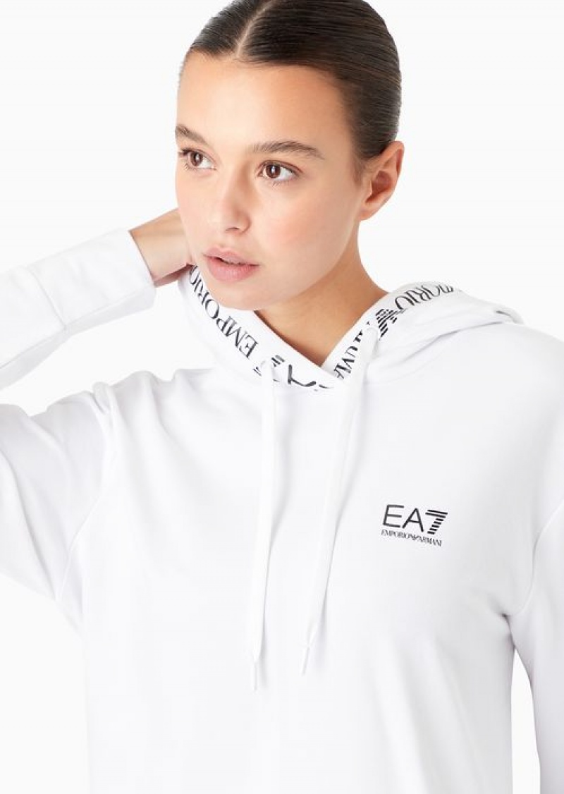 White Emporio Armani Stretch Cotton Tracksuit | EA7-SN59630