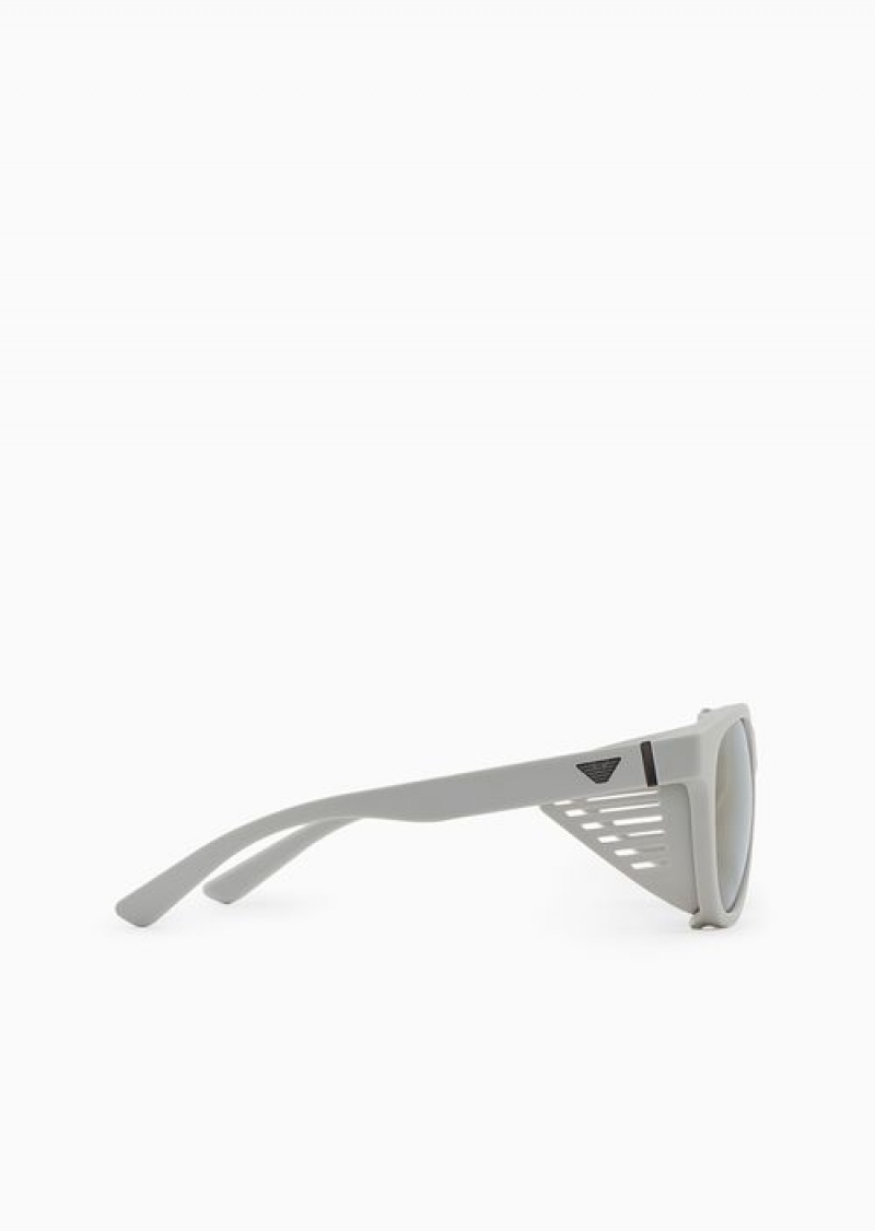 White Emporio Armani Sustainable Collection Men’s Sunglasses With Interchangeable Temples | EA-SN59499