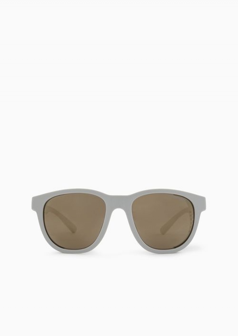 White Emporio Armani Sustainable Collection Men’s Sunglasses With Interchangeable Temples | EA-SN59499