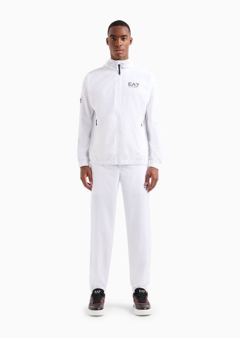 White Emporio Armani Tennis Pro Tracksuit In Ventus7 Technical Fabric | EA7-SN59899