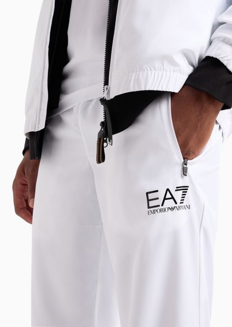 White Emporio Armani Tennis Pro Tracksuit In Ventus7 Technical Fabric | EA7-SN59899