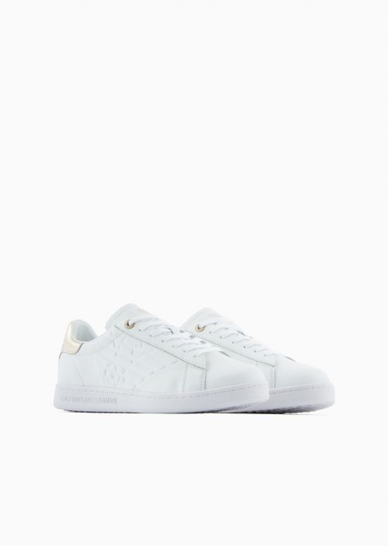 White Logo Emporio Armani Ea7 Classic Cc Sneakers | EA7-SN59779