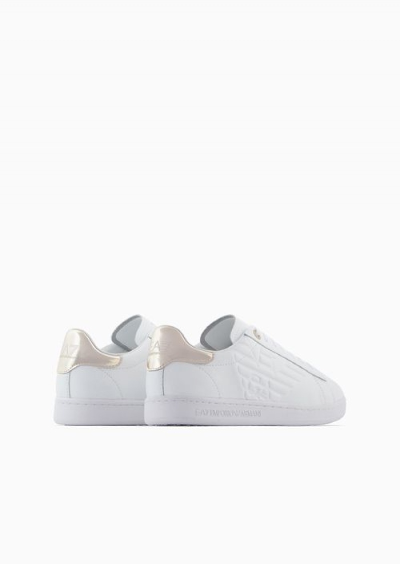 White Logo Emporio Armani Ea7 Classic Cc Sneakers | EA7-SN59779