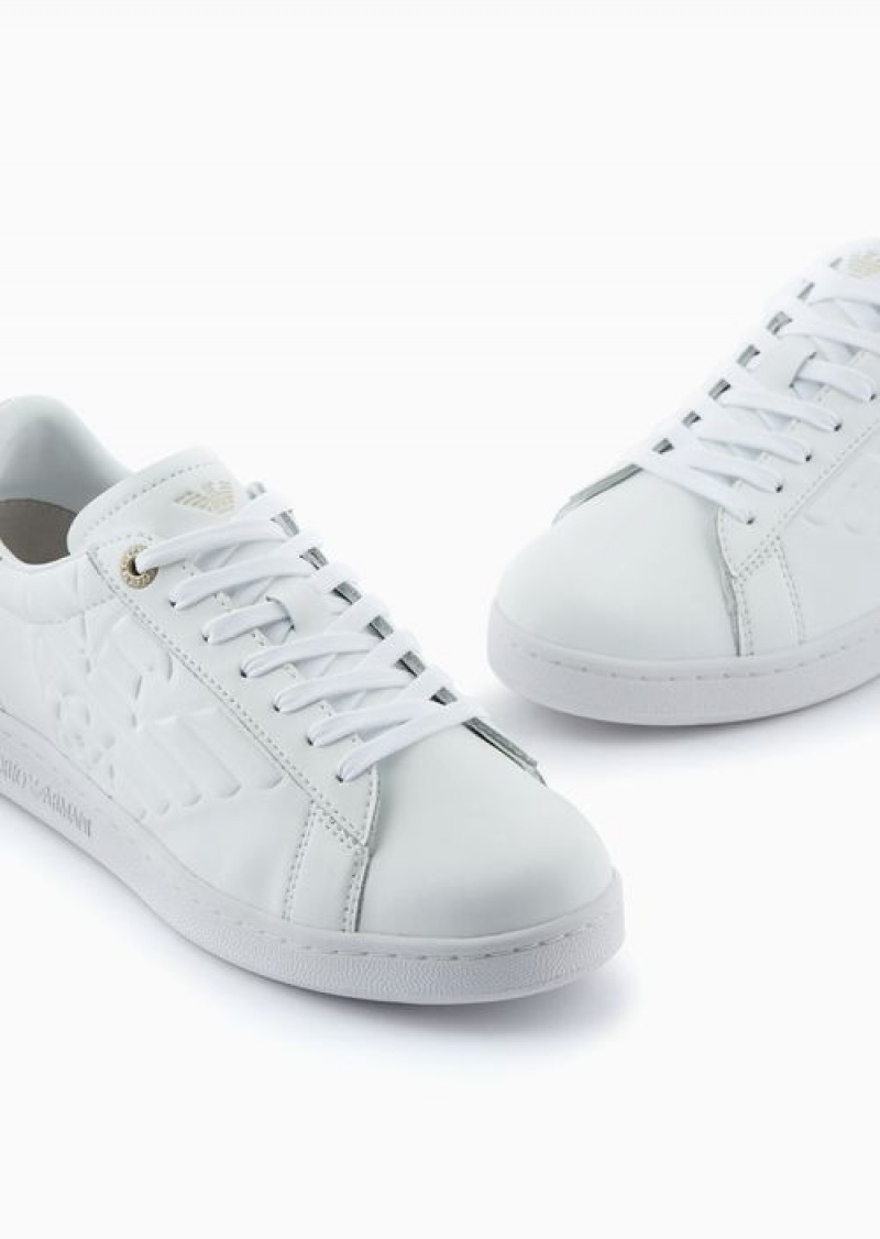 White Logo Emporio Armani Ea7 Classic Cc Sneakers | EA7-SN59779