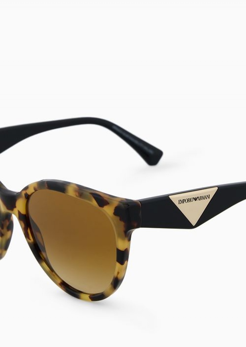 Yellow Emporio Armani Women’s Cat-eye Sunglasses | EA-SN57717